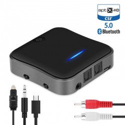 Bluetooth-ресивер-трансмиттер Vikefon BT-B19. Bluetooth 5.0, AptX HD, CSR8675